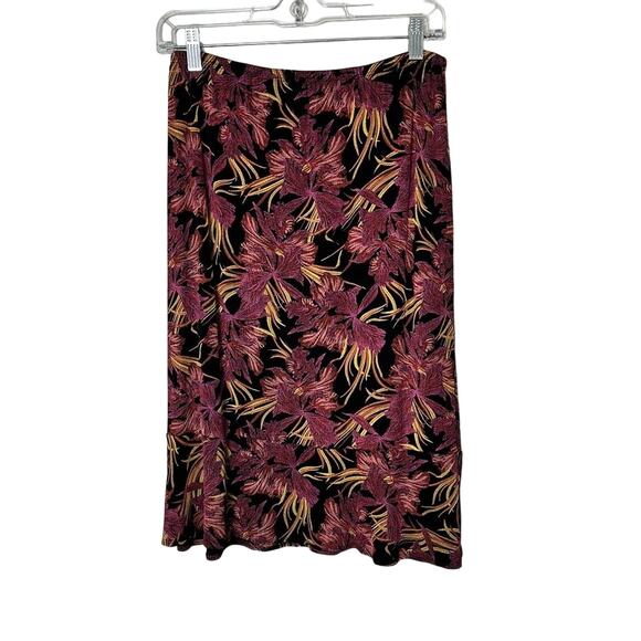 Citiknits Women’s Skirt Multicolor Slinky Pencil Ruffle Stretch Midi Size Small - Picture 1 of 3